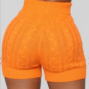 Orange 🍊 high rised sweater short set